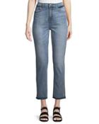 Straight-leg Light-wash Jeans
