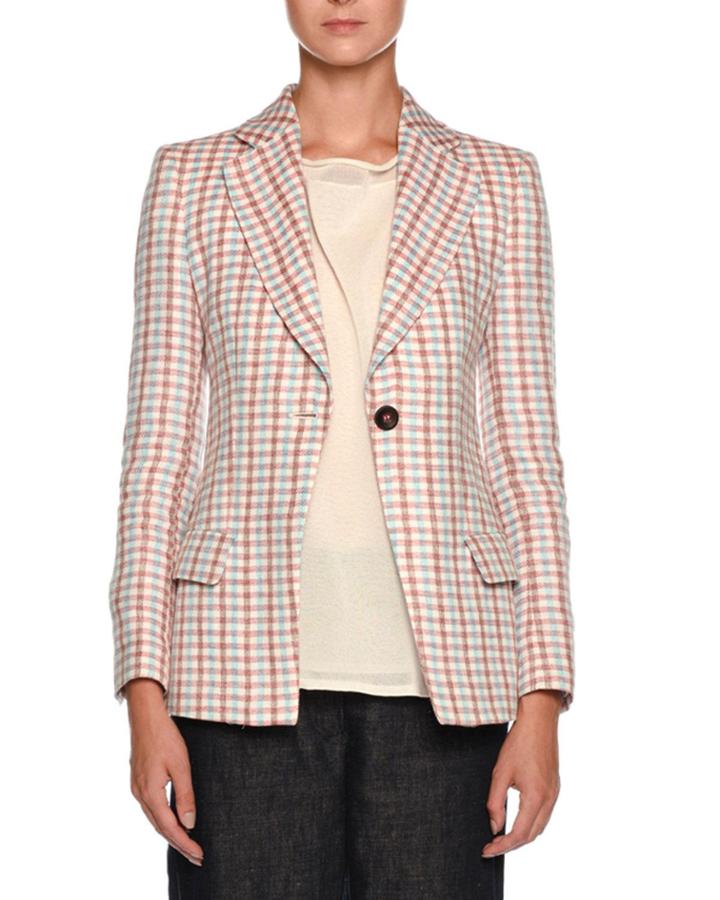 Multicolor Check One-button