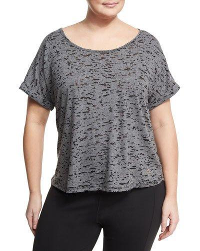 Kimmy Burnout Jersey Tee, Black,