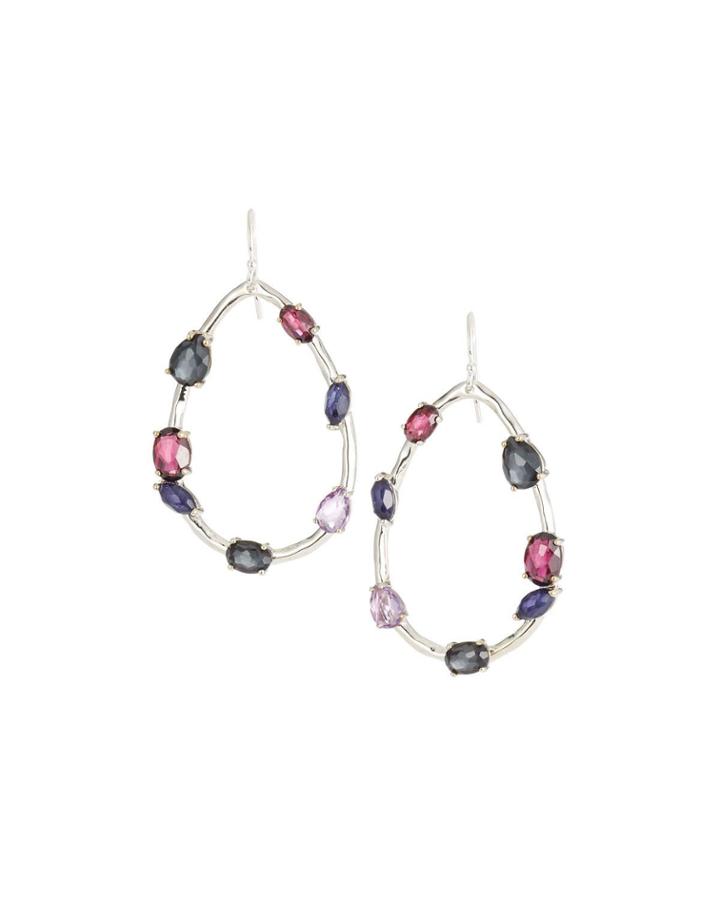 Rock Candy Large Pear Stone Earrings In Noir