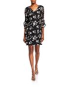 V-neck Floral Embroidered Lace