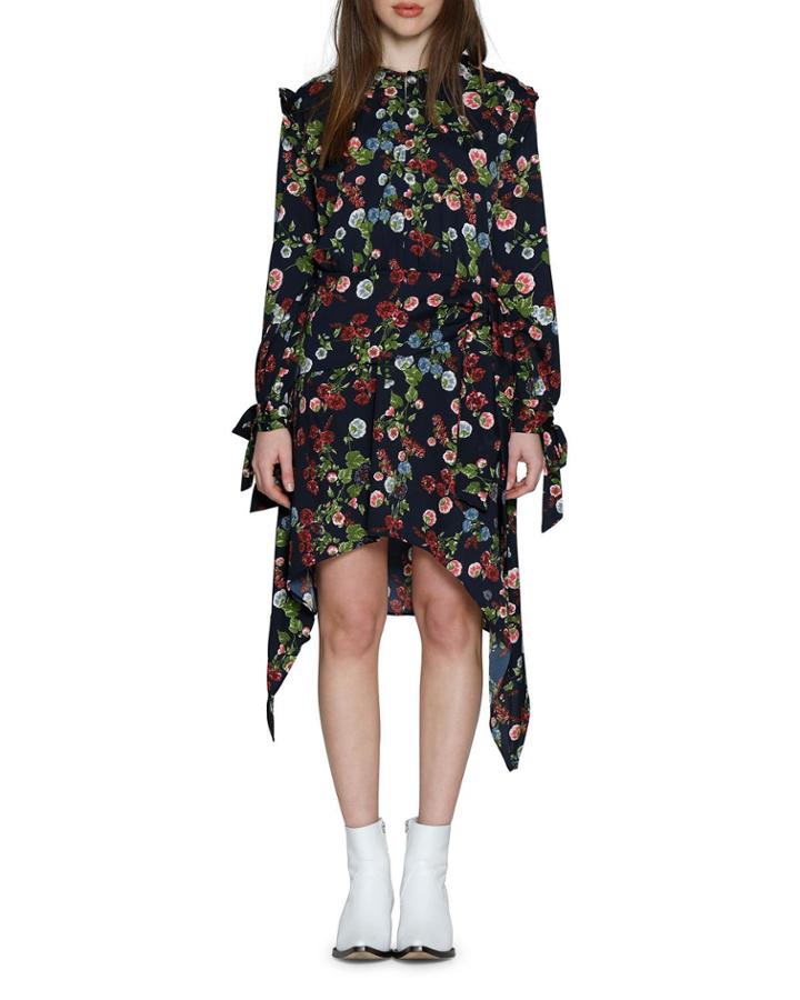 Andrea Floral Print Ruffle