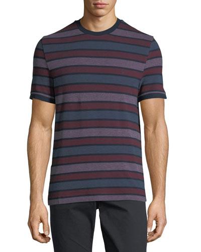 Striped Birdseye-knit Short-sleeve T-shirt