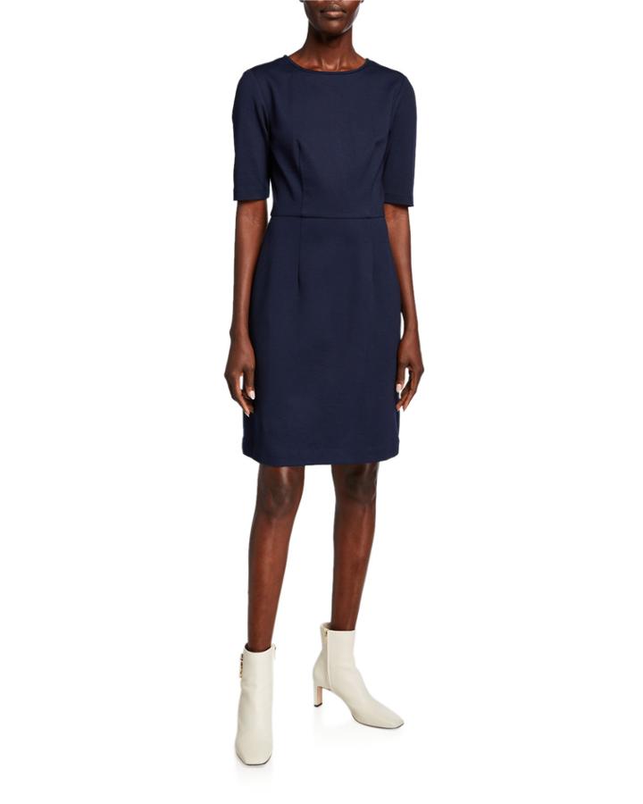 Aroma Elbow-sleeve Ponte Dress