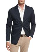 Park Hybrid Poplin Jacket, Navy