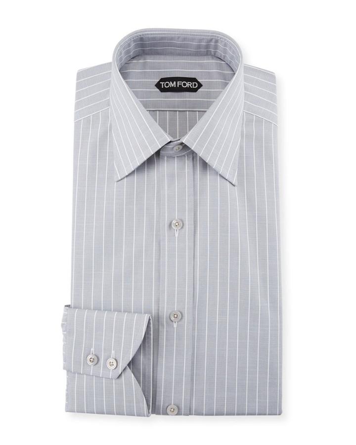 Men's Slim Fit Wide-stripe Dress