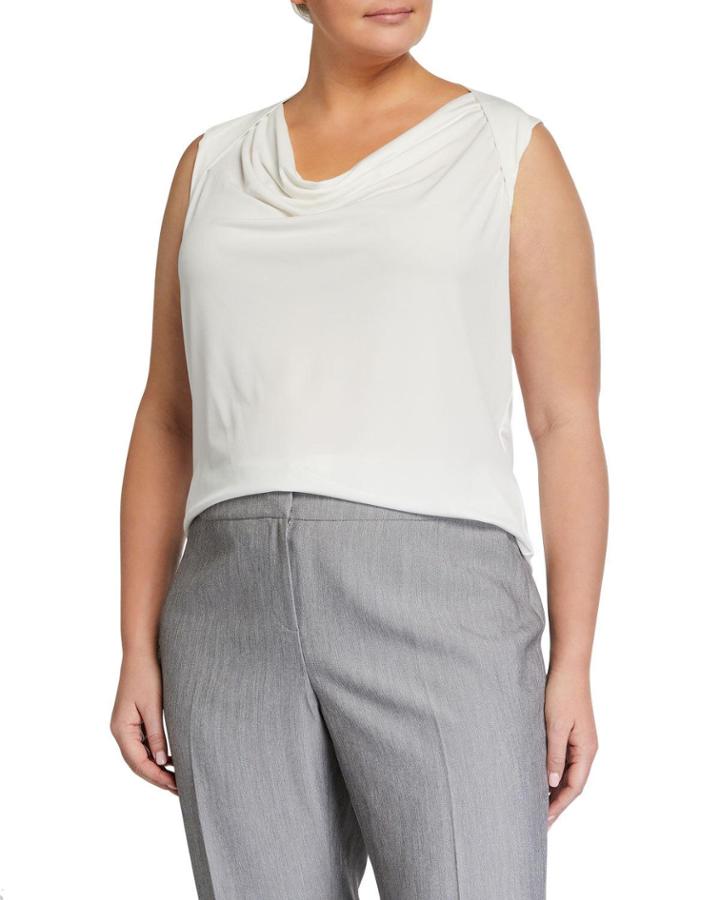 Plus Size Cowl-neck