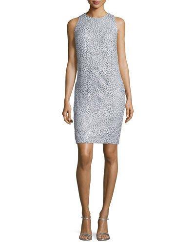 Sleeveless Lace Sheath Dress,