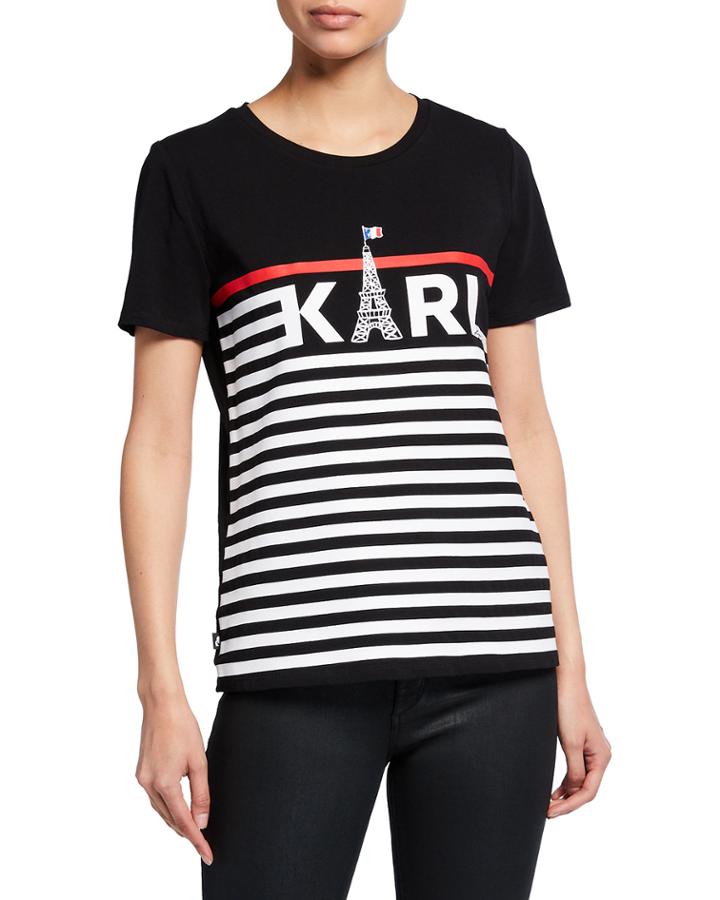 Striped Eiffel Tower Tee