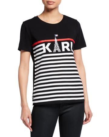 Striped Eiffel Tower Tee