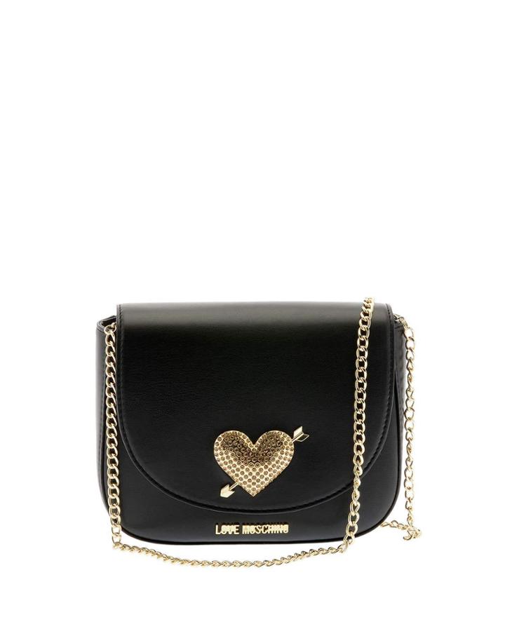 Small Heart-studded Logo Crossbody Bag