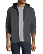 Men's Quilted Zip-front Hoodie