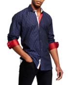 Men's Shaped-fit Galileo Elle Diamond Long-sleeve