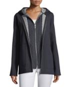 Nolene Dual-sided Ponte Striped Reversible Jacket