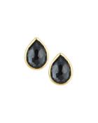 18k Rock Candy&reg; Pear Stud Earrings In Clear Quartz & Hematite