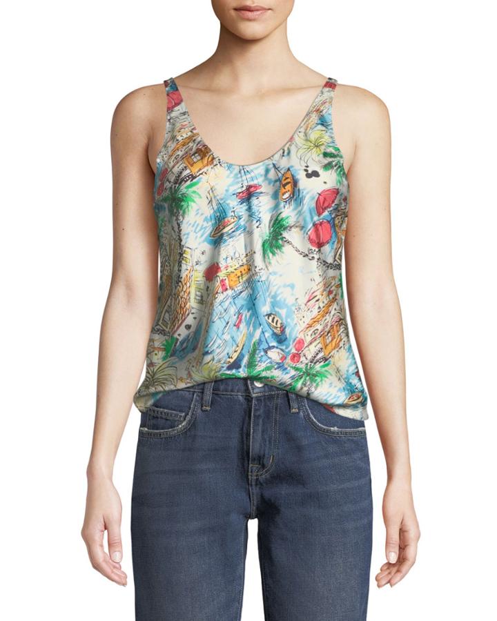 Marcelle La Dolce Vita Scoop-neck Mixed-print