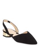 Franny Metallic-heel Slingback Pumps