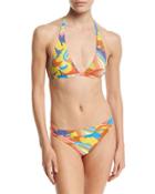 Painterly Print Two-piece Bikini Set,