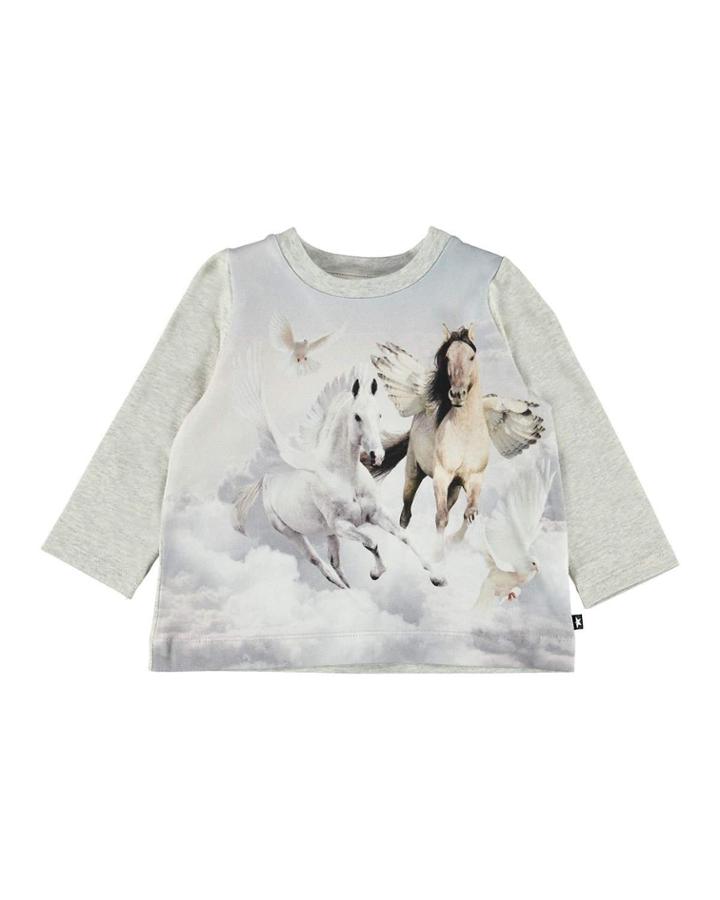 Ebby Winged Horse Print Tee, Size