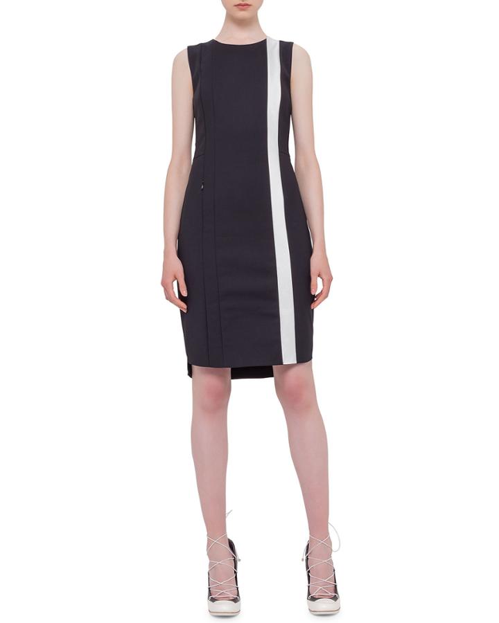 Sleeveless Contrast-stripe