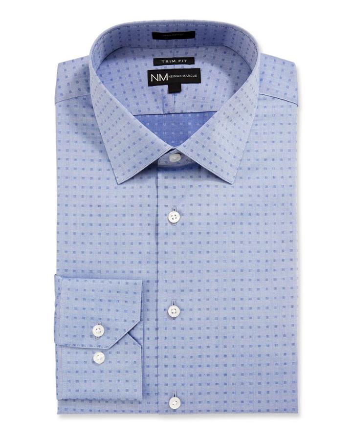 Men's Slim-fit Textured Solid Dress