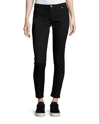 Spray-on Low-rise Skinny Jeans, Black