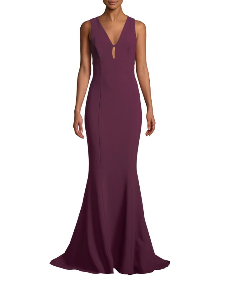 Albury Cutout-back Trumpet Gown Dress