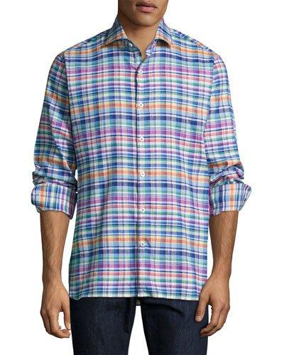 Plaid Linen-blend Sport