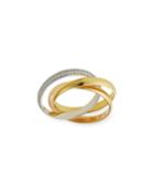 Lc Estate Jewelry Collection Estate Cartier Classic Trinity Triple-band Ring, Size 8, Women's, Yellow