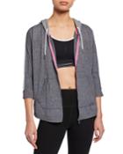 Colorblock Dolman-sleeve Hooded Jacket