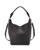 Paige Leather Hobo Bag, Black