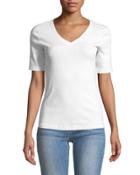 Essential Mid-sleeve V-neck Tee