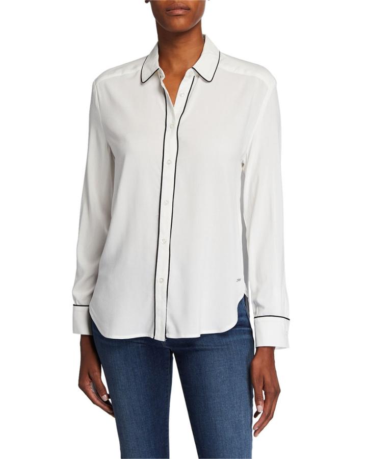 Contrast Piping Button-down