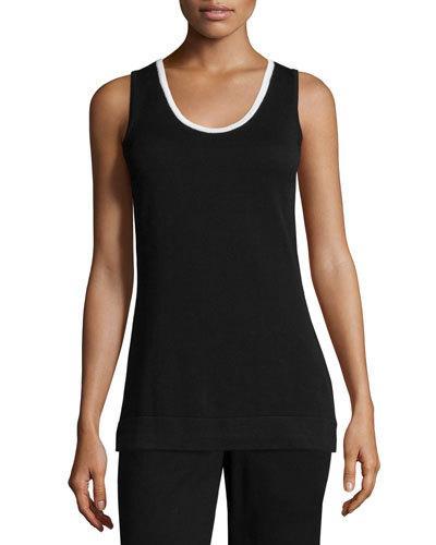 Contrast-trim Knit Tank