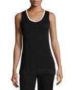 Contrast-trim Knit Tank