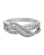 18k White Gold Diamond Wrapped Ring,