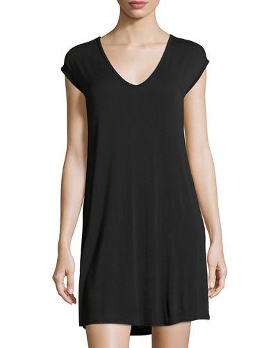 Keyhole A-line Jersey Dress