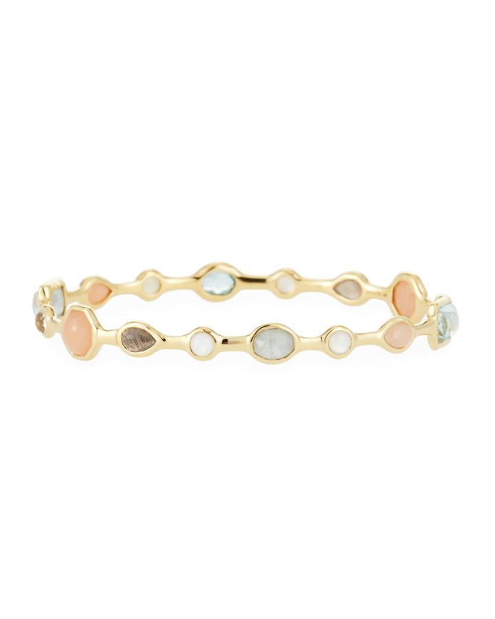 18k Gold Rock Candy Mini Gelato Stone Bangle In Silk Road Dream