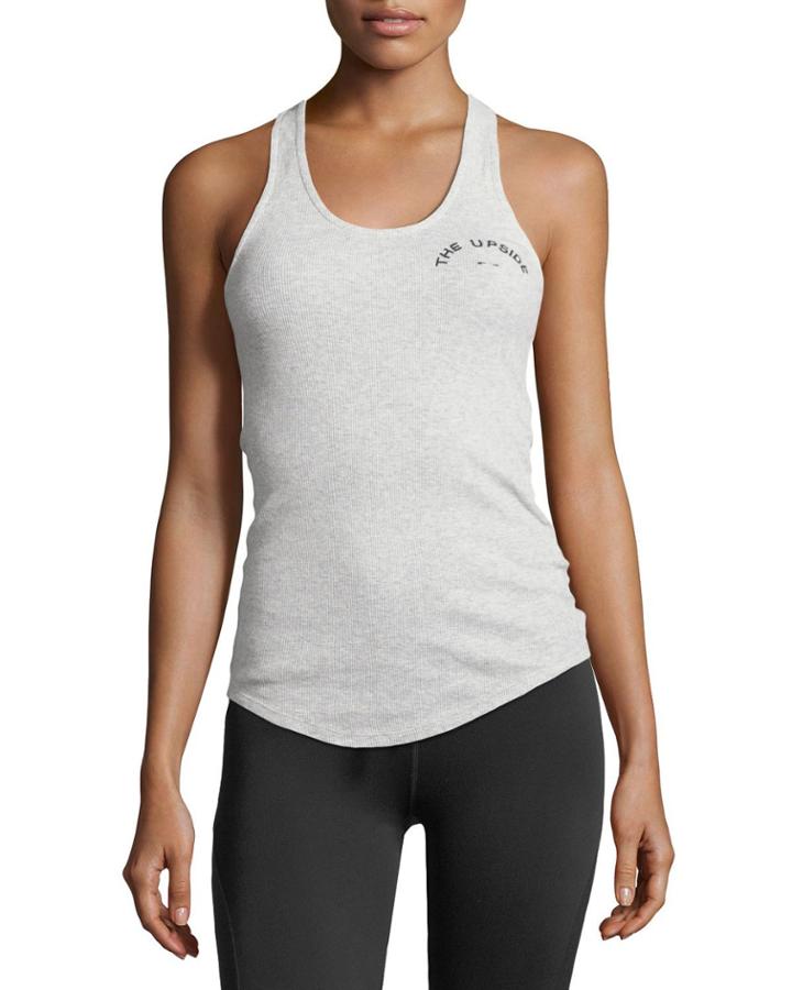 Scoop-neck Racerback Slim Cotton Tank