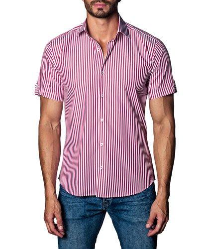 Short-sleeve Candy Striped