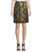 Foiled Jacquard Pleated