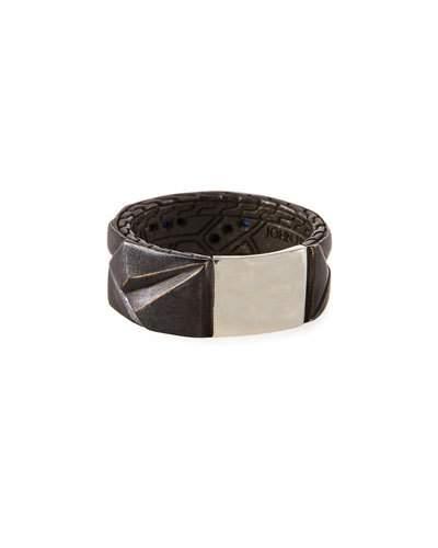 Men's Black Sapphire Lava Band Ring,