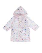 Girl's Foil Dot Print Transparent Raincoat,