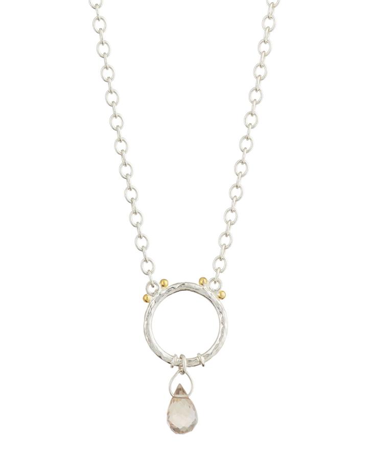 Gurhan Delicate Glow Champagne Quartz Pendant Necklace, Women's,