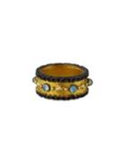 Old World Triplet Wide Band Ring,