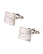 Curved Cufflinks W/ Mother-of-pearl