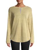 Monili-beaded Long-sleeve Tee