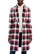 Double Breasted Plaid Coat