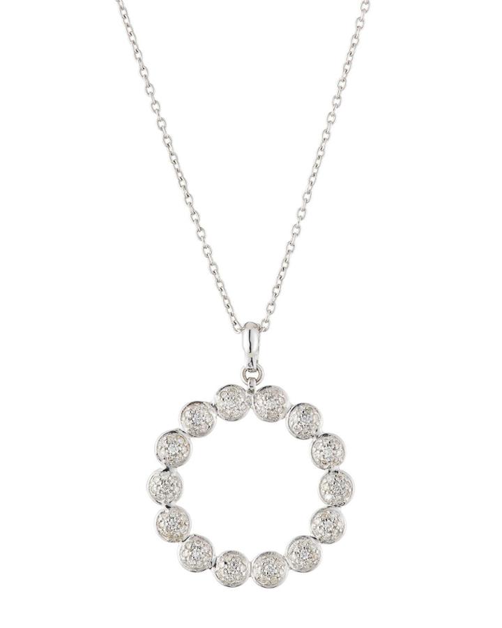 Delicate Pave Open Circle Nk