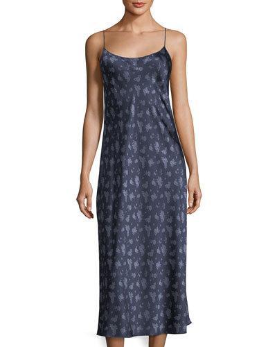 Calico Floral-print Silk Slip